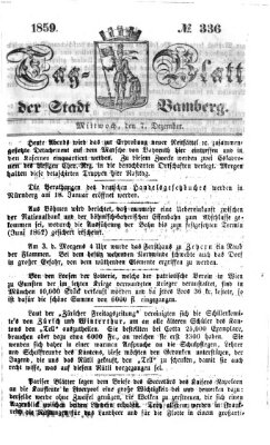 Tag-Blatt der Stadt Bamberg (Bamberger Tagblatt) Mittwoch 7. Dezember 1859