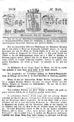 Tag-Blatt der Stadt Bamberg (Bamberger Tagblatt) Mittwoch 21. Dezember 1859