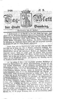 Tag-Blatt der Stadt Bamberg (Bamberger Tagblatt) Sonntag 8. Januar 1860