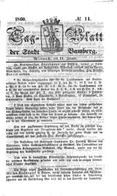 Tag-Blatt der Stadt Bamberg (Bamberger Tagblatt) Mittwoch 11. Januar 1860