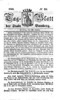 Tag-Blatt der Stadt Bamberg (Bamberger Tagblatt) Freitag 20. Januar 1860