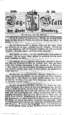 Tag-Blatt der Stadt Bamberg (Bamberger Tagblatt) Sonntag 19. Februar 1860