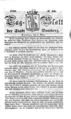 Tag-Blatt der Stadt Bamberg (Bamberger Tagblatt) Sonntag 4. März 1860