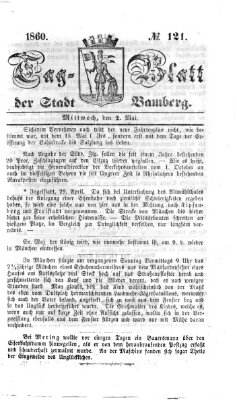 Tag-Blatt der Stadt Bamberg (Bamberger Tagblatt) Mittwoch 2. Mai 1860