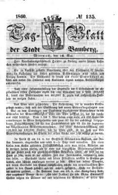 Tag-Blatt der Stadt Bamberg (Bamberger Tagblatt) Mittwoch 16. Mai 1860