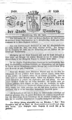 Tag-Blatt der Stadt Bamberg (Bamberger Tagblatt) Sonntag 10. Juni 1860