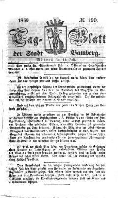 Tag-Blatt der Stadt Bamberg (Bamberger Tagblatt) Mittwoch 11. Juli 1860