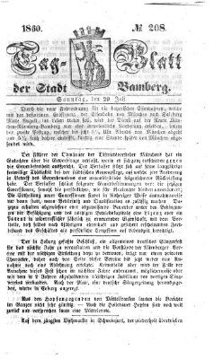 Tag-Blatt der Stadt Bamberg (Bamberger Tagblatt) Sonntag 29. Juli 1860