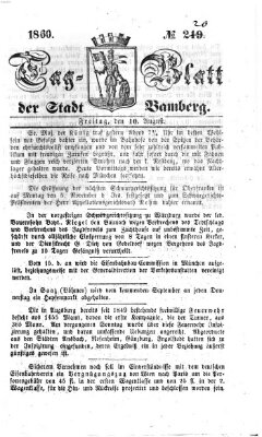 Tag-Blatt der Stadt Bamberg (Bamberger Tagblatt) Freitag 10. August 1860