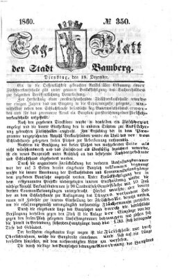 Tag-Blatt der Stadt Bamberg (Bamberger Tagblatt) Dienstag 18. Dezember 1860