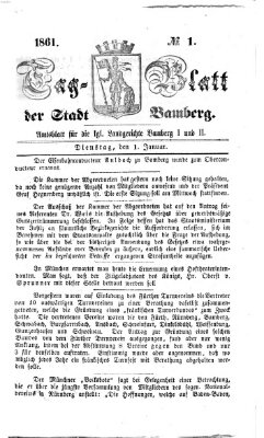 Tag-Blatt der Stadt Bamberg (Bamberger Tagblatt) Dienstag 1. Januar 1861