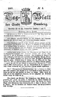 Tag-Blatt der Stadt Bamberg (Bamberger Tagblatt) Freitag 4. Januar 1861