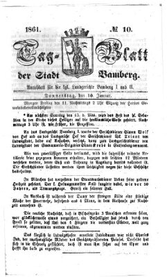 Tag-Blatt der Stadt Bamberg (Bamberger Tagblatt) Donnerstag 10. Januar 1861