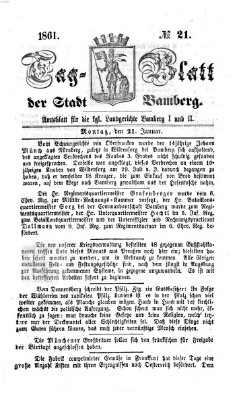 Tag-Blatt der Stadt Bamberg (Bamberger Tagblatt) Montag 21. Januar 1861