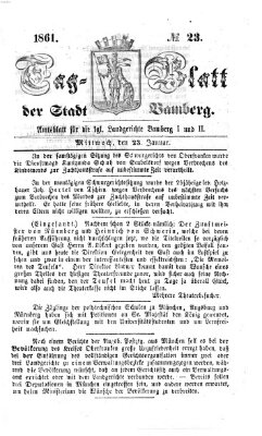 Tag-Blatt der Stadt Bamberg (Bamberger Tagblatt) Mittwoch 23. Januar 1861