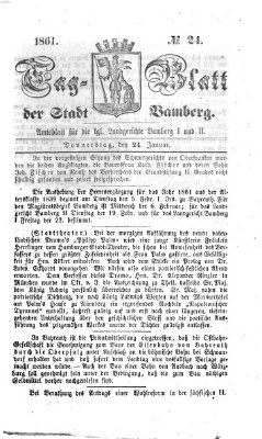 Tag-Blatt der Stadt Bamberg (Bamberger Tagblatt) Donnerstag 24. Januar 1861