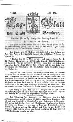 Tag-Blatt der Stadt Bamberg (Bamberger Tagblatt) Freitag 25. Januar 1861