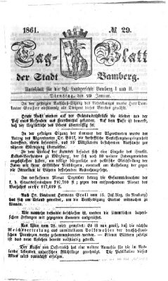 Tag-Blatt der Stadt Bamberg (Bamberger Tagblatt) Dienstag 29. Januar 1861