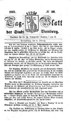 Tag-Blatt der Stadt Bamberg (Bamberger Tagblatt) Dienstag 5. Februar 1861