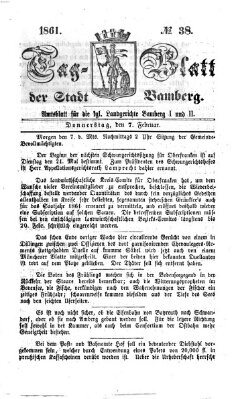 Tag-Blatt der Stadt Bamberg (Bamberger Tagblatt) Donnerstag 7. Februar 1861