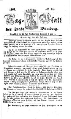 Tag-Blatt der Stadt Bamberg (Bamberger Tagblatt) Sonntag 17. Februar 1861