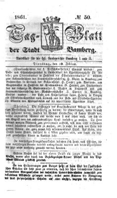 Tag-Blatt der Stadt Bamberg (Bamberger Tagblatt) Dienstag 19. Februar 1861