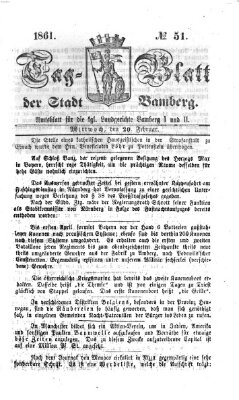 Tag-Blatt der Stadt Bamberg (Bamberger Tagblatt) Mittwoch 20. Februar 1861