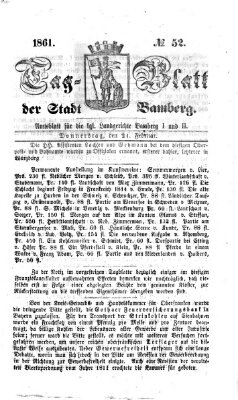 Tag-Blatt der Stadt Bamberg (Bamberger Tagblatt) Donnerstag 21. Februar 1861