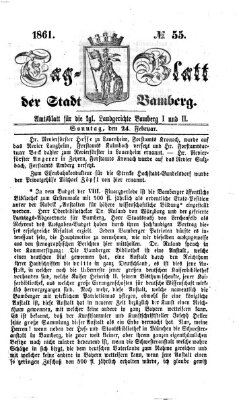 Tag-Blatt der Stadt Bamberg (Bamberger Tagblatt) Sonntag 24. Februar 1861