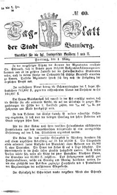 Tag-Blatt der Stadt Bamberg (Bamberger Tagblatt) Freitag 1. März 1861