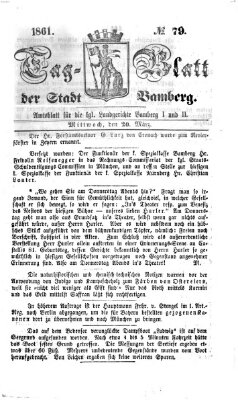 Tag-Blatt der Stadt Bamberg (Bamberger Tagblatt) Mittwoch 20. März 1861