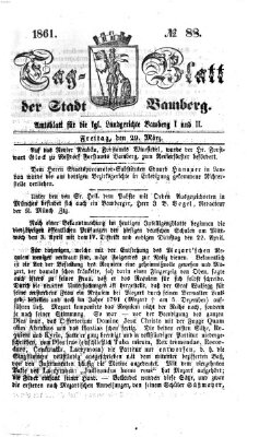 Tag-Blatt der Stadt Bamberg (Bamberger Tagblatt) Freitag 29. März 1861