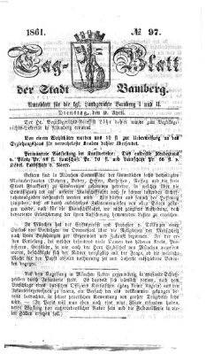 Tag-Blatt der Stadt Bamberg (Bamberger Tagblatt) Dienstag 9. April 1861