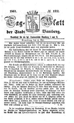 Tag-Blatt der Stadt Bamberg (Bamberger Tagblatt) Samstag 4. Mai 1861