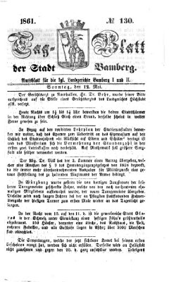 Tag-Blatt der Stadt Bamberg (Bamberger Tagblatt) Sonntag 12. Mai 1861