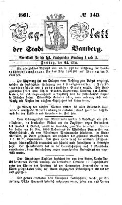 Tag-Blatt der Stadt Bamberg (Bamberger Tagblatt) Freitag 24. Mai 1861