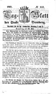 Tag-Blatt der Stadt Bamberg (Bamberger Tagblatt) Samstag 25. Mai 1861