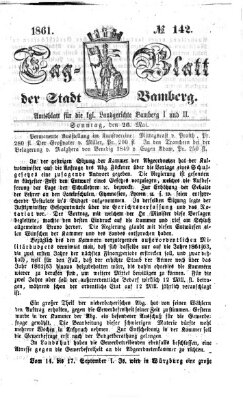 Tag-Blatt der Stadt Bamberg (Bamberger Tagblatt) Sonntag 26. Mai 1861