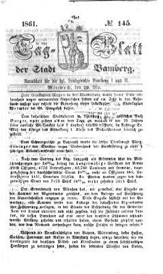 Tag-Blatt der Stadt Bamberg (Bamberger Tagblatt) Mittwoch 29. Mai 1861