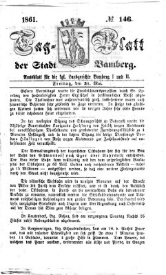 Tag-Blatt der Stadt Bamberg (Bamberger Tagblatt) Freitag 31. Mai 1861