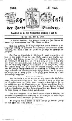 Tag-Blatt der Stadt Bamberg (Bamberger Tagblatt) Sonntag 9. Juni 1861