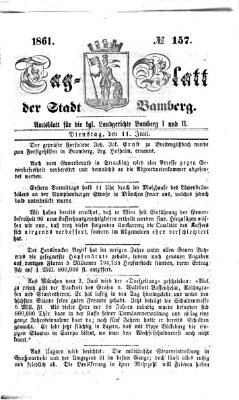 Tag-Blatt der Stadt Bamberg (Bamberger Tagblatt) Dienstag 11. Juni 1861