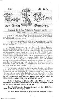 Tag-Blatt der Stadt Bamberg (Bamberger Tagblatt) Mittwoch 12. Juni 1861