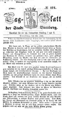 Tag-Blatt der Stadt Bamberg (Bamberger Tagblatt) Dienstag 25. Juni 1861