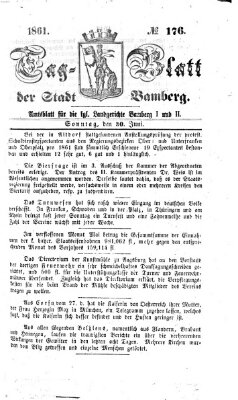 Tag-Blatt der Stadt Bamberg (Bamberger Tagblatt) Sonntag 30. Juni 1861