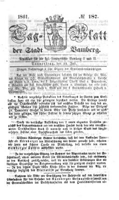 Tag-Blatt der Stadt Bamberg (Bamberger Tagblatt) Donnerstag 11. Juli 1861