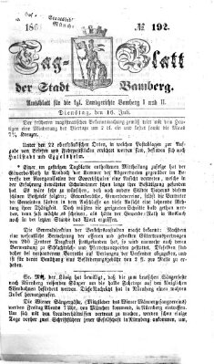 Tag-Blatt der Stadt Bamberg (Bamberger Tagblatt) Dienstag 16. Juli 1861