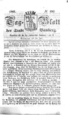 Tag-Blatt der Stadt Bamberg (Bamberger Tagblatt) Sonntag 21. Juli 1861