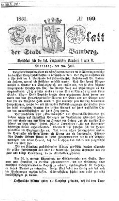 Tag-Blatt der Stadt Bamberg (Bamberger Tagblatt) Dienstag 23. Juli 1861