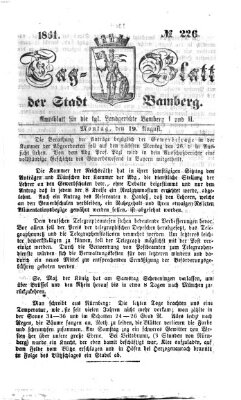 Tag-Blatt der Stadt Bamberg (Bamberger Tagblatt) Montag 19. August 1861